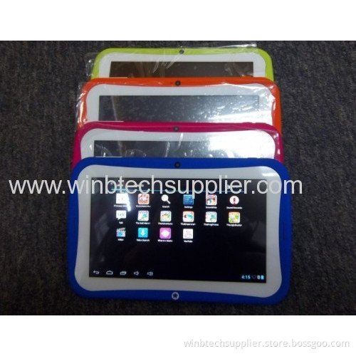 7inch Kids Tablets Rockchip 3028 Dual Core Cortex A9 1024x600 Pink Yellow Blue Green Child Tablet Pc 